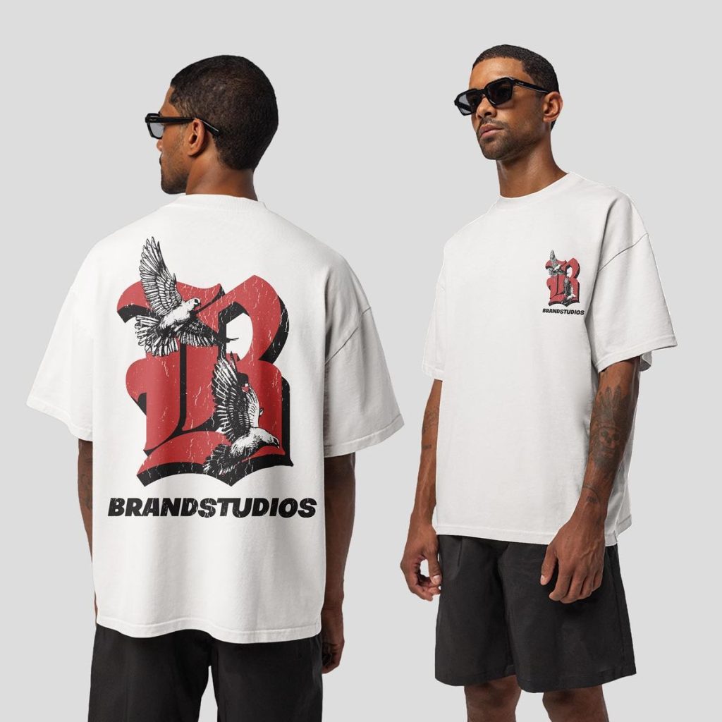 brandstudios eagle graphic oversized t shirt